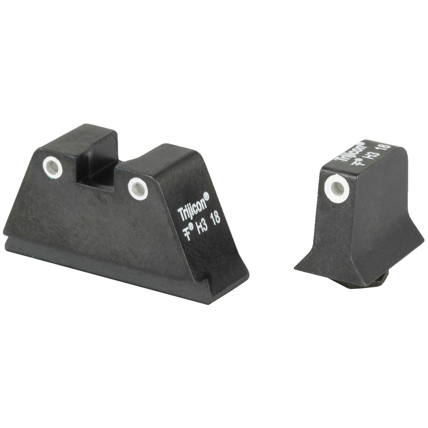 Trijicon, Suppressor Height Night Sights, Fits Glock 17/19/22/23/26/27/31/32/33/34/35/37/38/39, Black, Tritium Front/Rear, Green 3 Dot