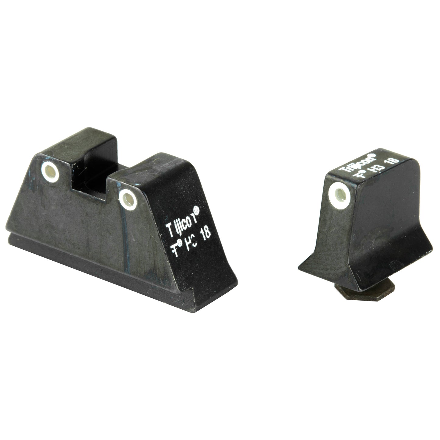 Trijicon, Suppressor Sight Height, Green Front Sight with Orange Rear Lamps, Fits Glock 17/19/22/23/26/27/31/32/33/34/35/37/38/39, Black