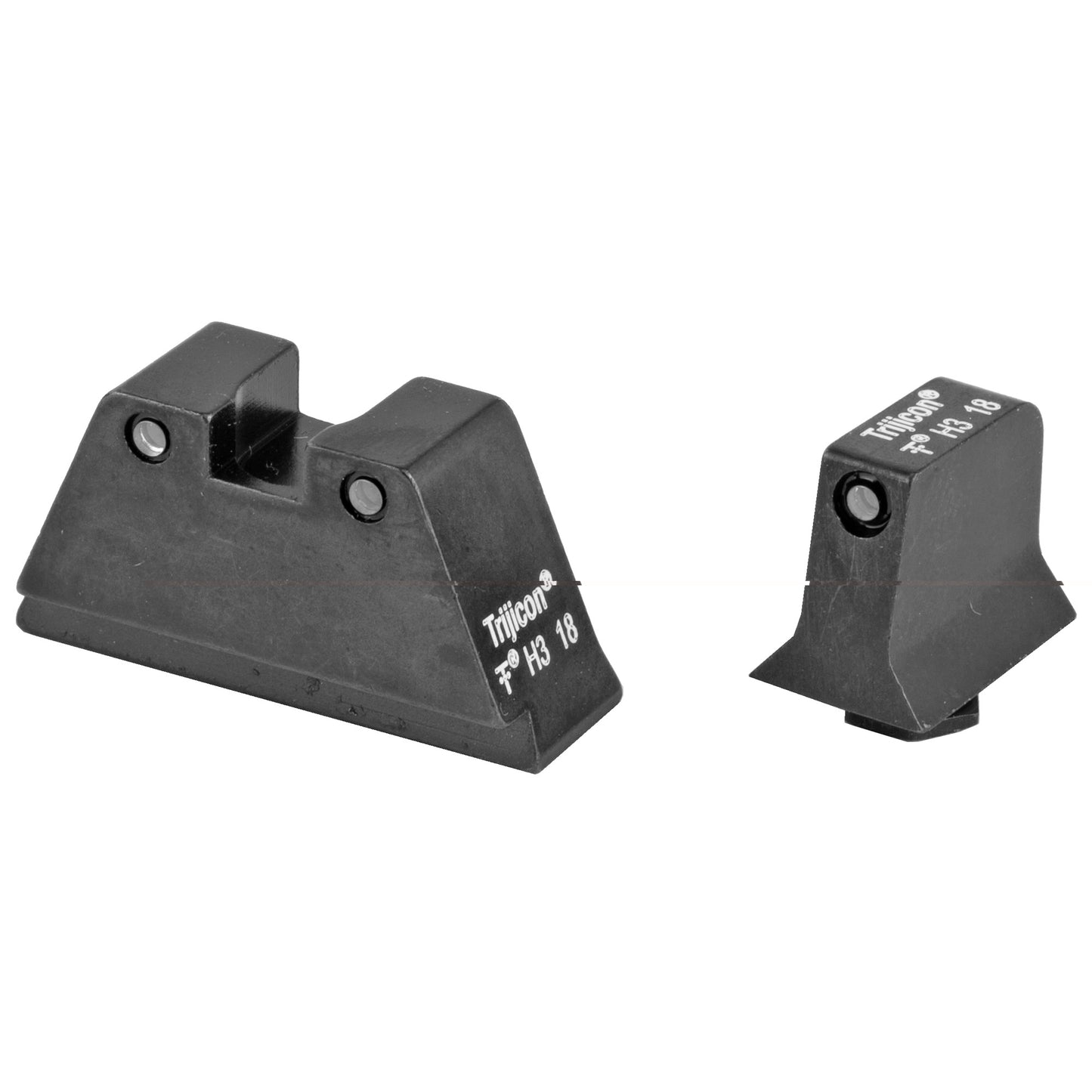 Trijicon, Bright & Tough, Sight, Suppressor Set, Fits Glock 20,21,29,30 and 41 (including S and SF variants), Black Front/Black Rear with Green Lamps
