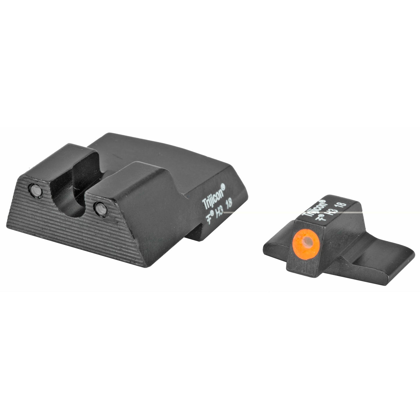 Trijicon, HD Night Sights, Fits H&K .45C, .45C Tactical, P30, P30L, and VP9 models, Not compatible with Optics Ready VP9, Orange Front Outline, Front/Rear