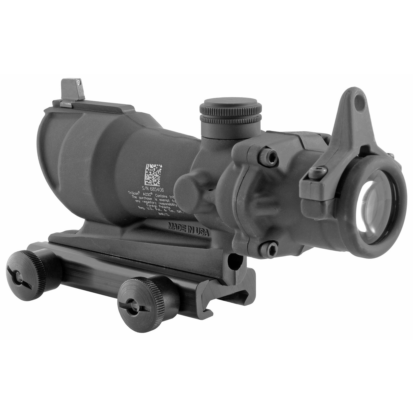 Trijicon, ACOG Rifle Scope, 4X32, .308 Amber Center Illumination for M4A1, Flat Top Adapter, Backup Iron Sights and Dust Cover