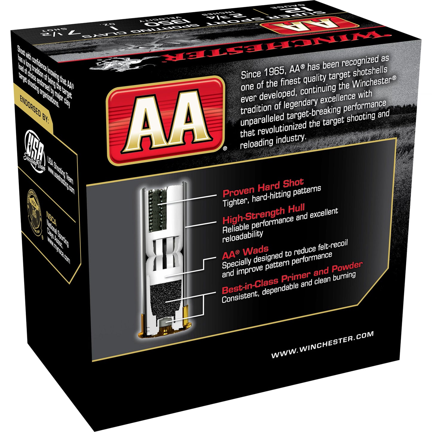 Winchester Ammunition, AA Supersport Sporting Clay, 12 Gauge 2.75", #7.5, 1 oz, 3 1/2 Dram, 25 Round Box