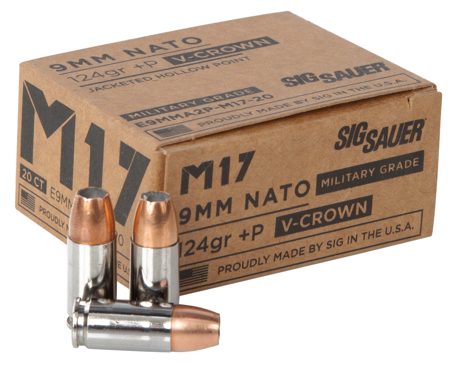 Sig Sauer Elite Defense, Sig E9mma2pm17-20 Elite Vcrwn 9mm 124 Jhp 20/10