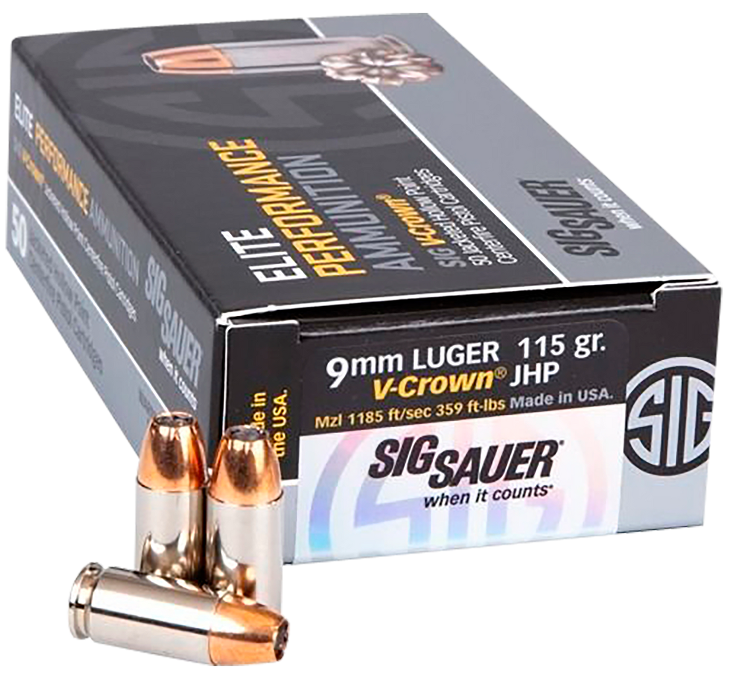 Sig Sauer Match Elite Competition, Sig E9mma1-comp-50 Vcrwn 9mm 115 Jhp 50/20