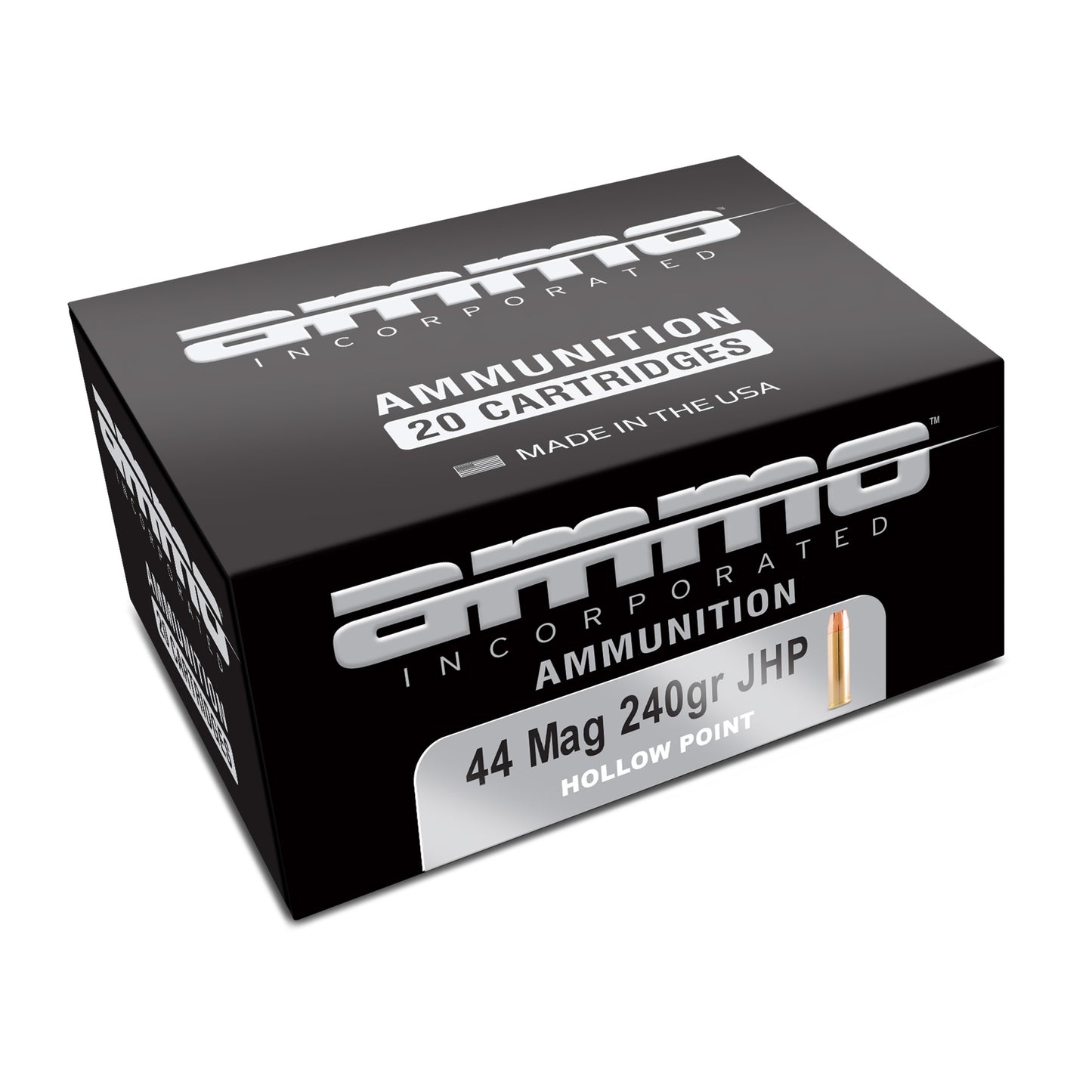 Ammo Inc, Signature, .44 Magnum, 240 Grain, Jacketed Hollow Point, 20 Round Box