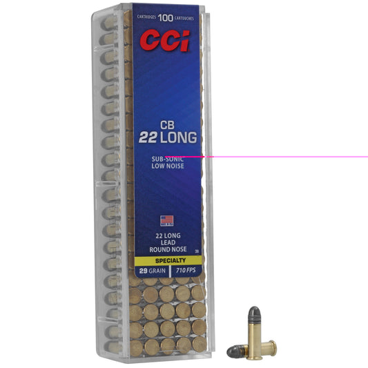 CCI, CB .22 Long, 29 Grain, Lead Round Nose, 100 Round Box