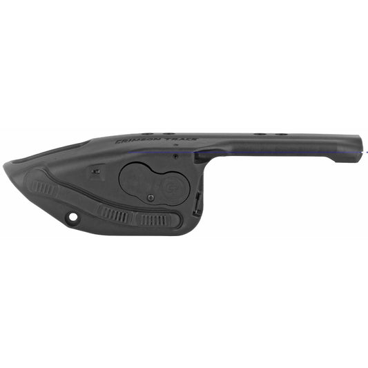 Crimson Trace Corporation, Lasersaddle, Ambidextrous Activation, Fits Mossberg Shockwave/500/590, Green Laser, Black