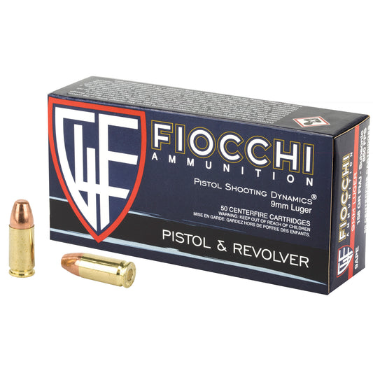 Fiocchi, 9MM, 158 Grain, Full Metal Jacket, Subsonic, 50 Round Box