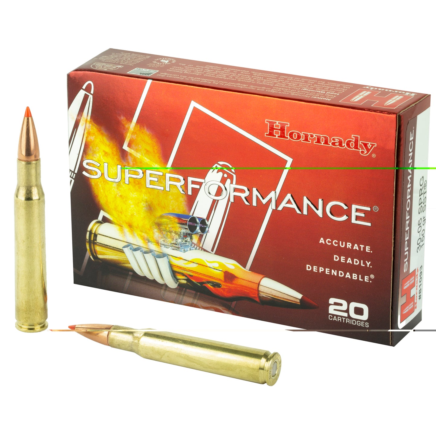 Hornady, Superformance Ammunition, 30-06, 150 Grain, SST, 20 Round Box