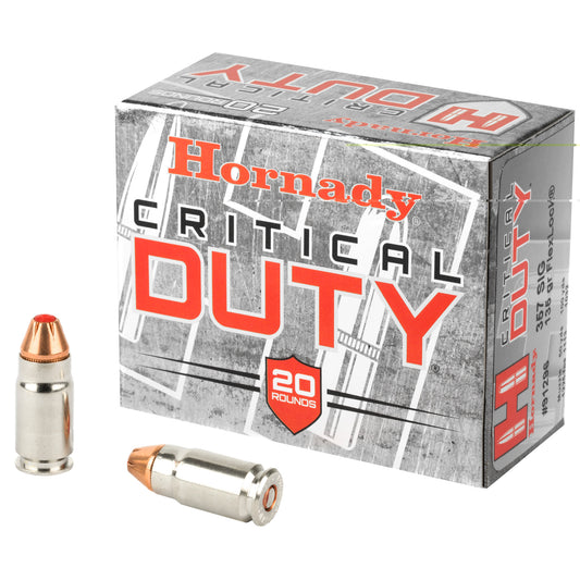 Hornady, Critical Duty, 357 Sig, 135 Grain, FlexLock Duty, 20 Round Box