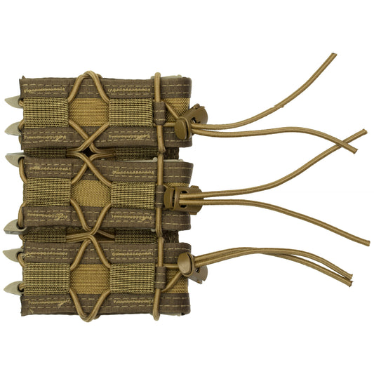 High Speed Gear, Pistol TACO, Triple Magazine Pouch, MOLLE, Fits Most Pistol Magazines, Hybrid Kydex and Nylon, Coyote Brown