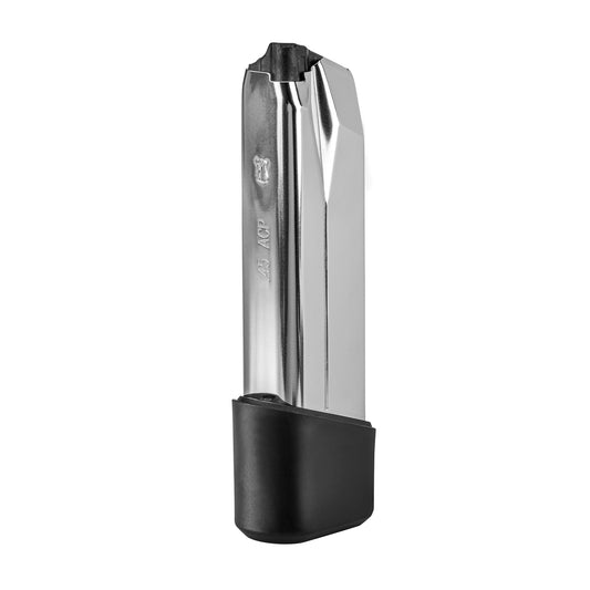 FN America, Magazine, 45 ACP, 18 Rounds, Fits FN 545, Nickel Coated Steel, Silver with Black Base