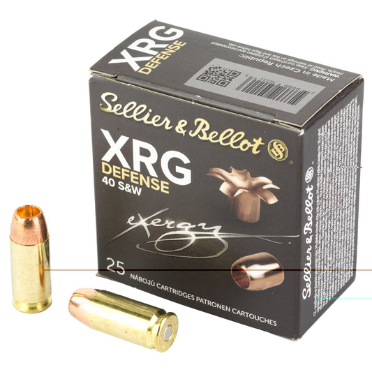 Sellier & Bellot, XRG, 40 S&W, 130 Grain, Jacketed Hollow Point, 25 Round Box