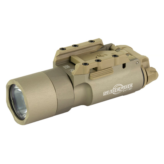 Surefire, X300 Ultra, Weaponlight, White LED, 1000 Lumens, Fits Picatinny and Universal, For Pistols, Tan, 2x CR123 Batteries