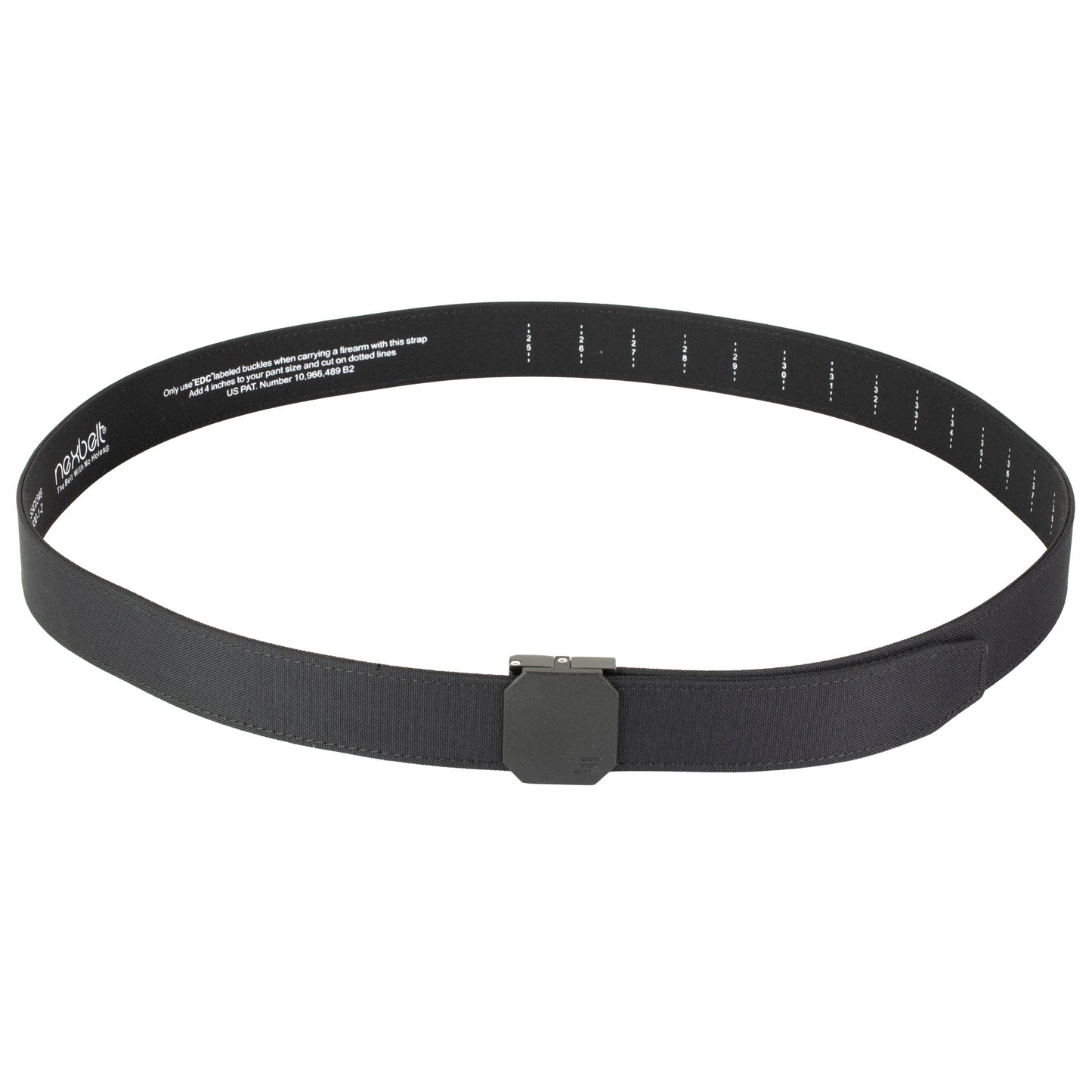 Safariland, EDC NexBelt, 1.5" Wide, User Adjustable Up to 50", Nylon Construction, Matte Finish, Black
