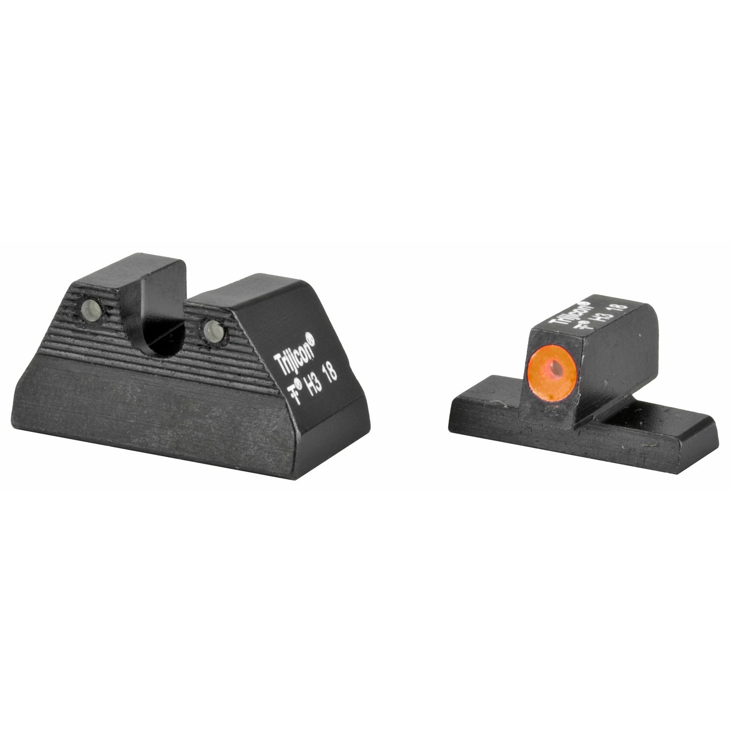 Trijicon, HD Night Sights, Fits H&K USP, Orange Front, 3 Dot Green, Tritium
