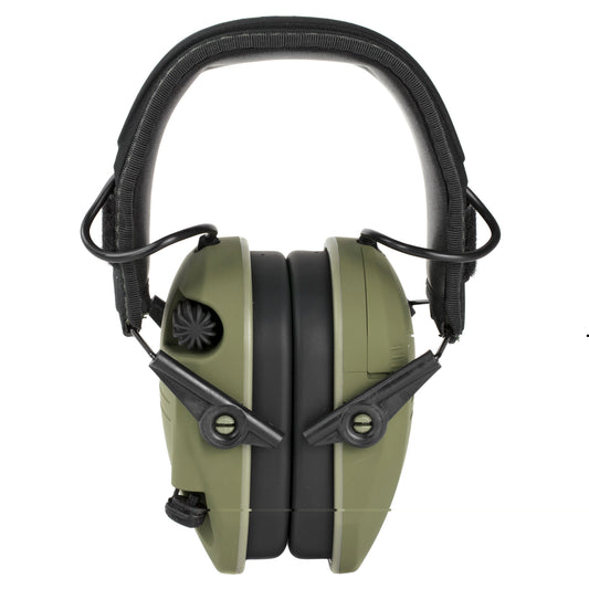 Walker's, Razor, Electronic Earmuff, OD Green, 1 Pair, (2) Morale Patches Included
