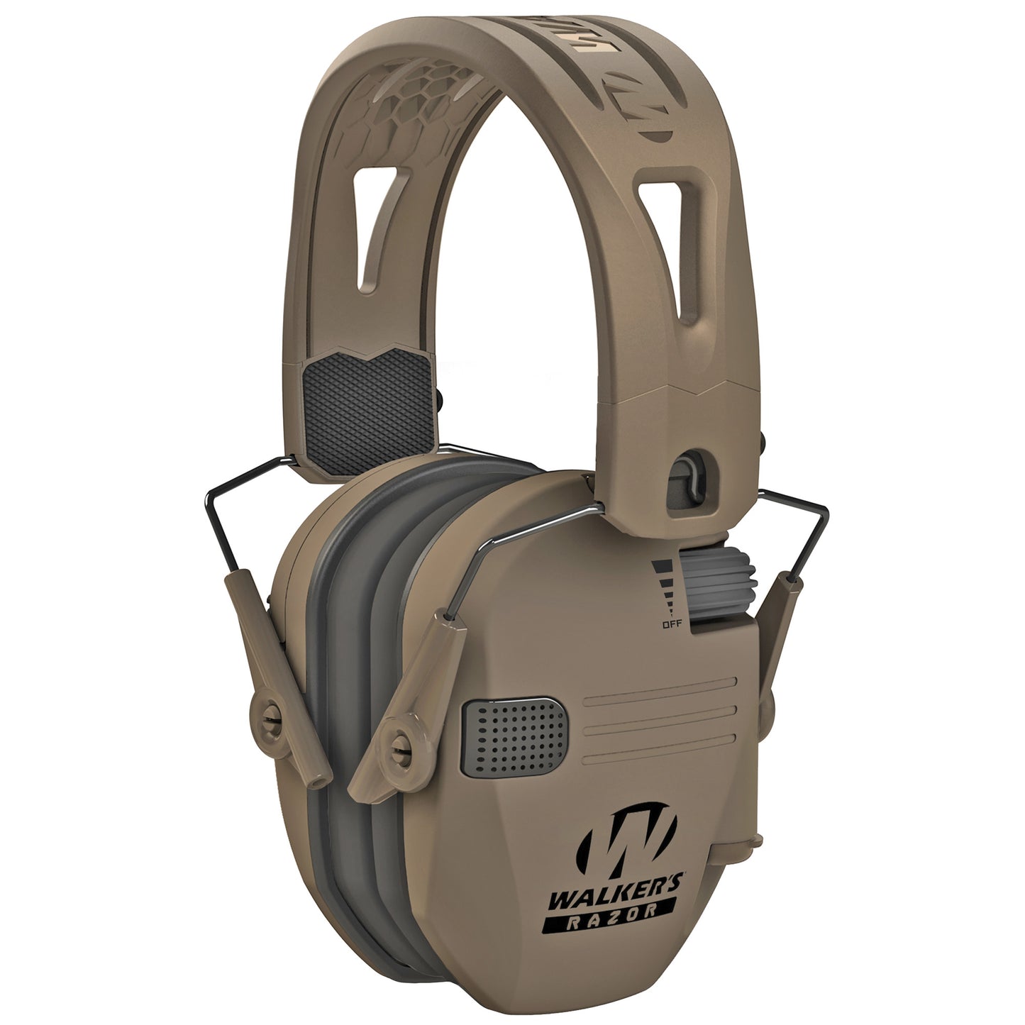 Walker's, Razor, FDE Rubber Headband, Electronic Earmuff, Flat Dark Earth