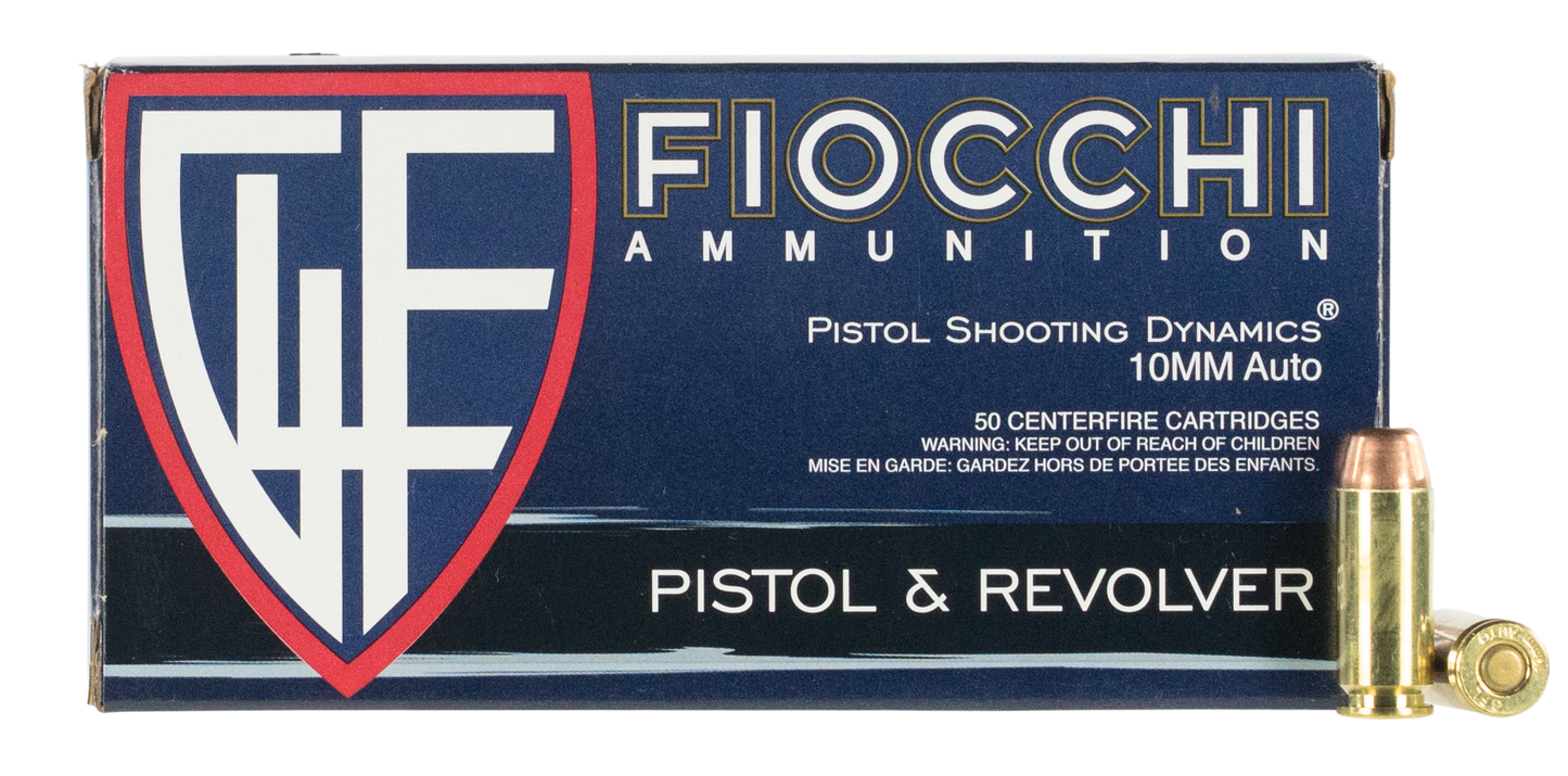 Fiocchi 10AP Range Dynamics 10mm Auto 180 gr Full Metal Jacket Truncated Cone 50 Round Box