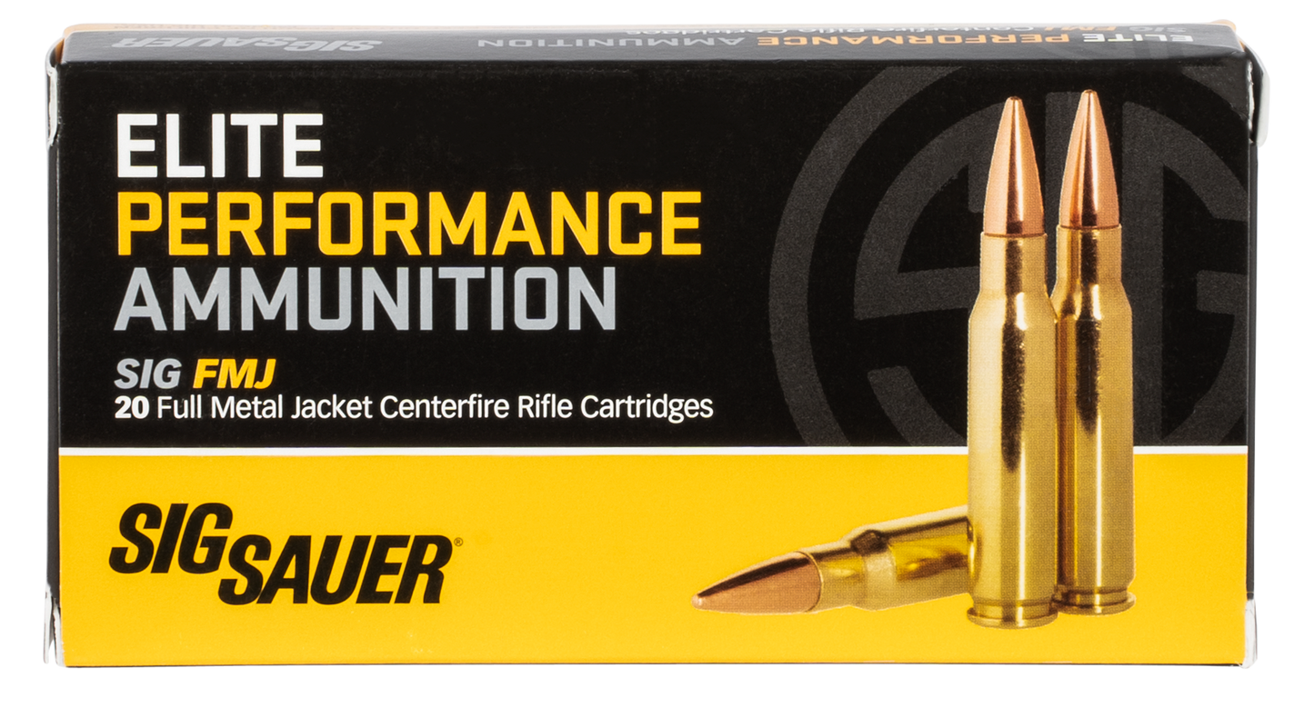 Sig Sauer E308B120 Elite Performance 308 Win 150 gr Full Metal Jacket 20 Round Box