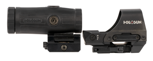 Holosun HS510CHM3X HS510C/HM3X Black Anodized 0.91 x 1.26 2 MOA Red Dot/65 MOA Red Circle Multi Reticle 3x Magnifier 0.58 x 0.77