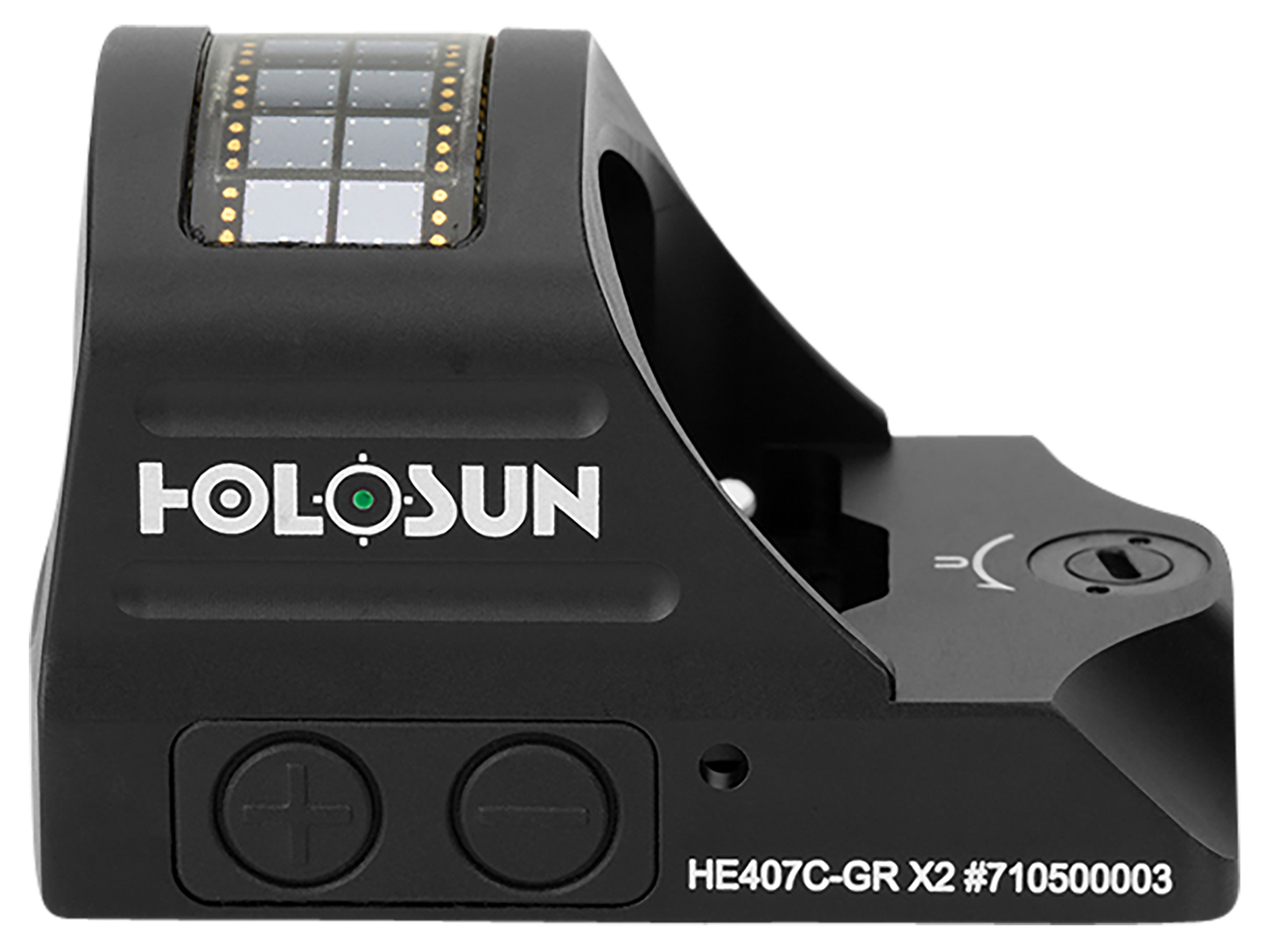 Holosun HE407CGRX2 HE407C-GR X2 Black Anodized 0.63 x 0.91 2 MOA Green Dot Reticle