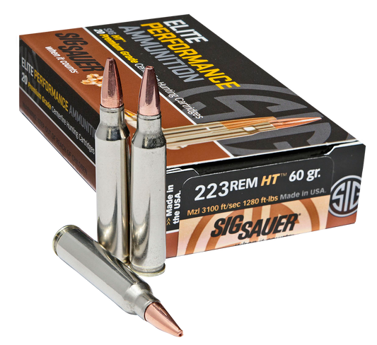Sig Sauer E223H120 Elite Copper Hunting 223 Rem 60 gr Copper Solid 20 Round Box