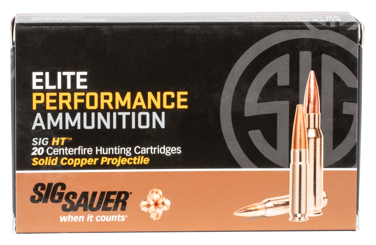 Sig Sauer E3WMH120 Elite Copper Hunting 300 Win Mag 165 gr Copper Solid 20 Round Box