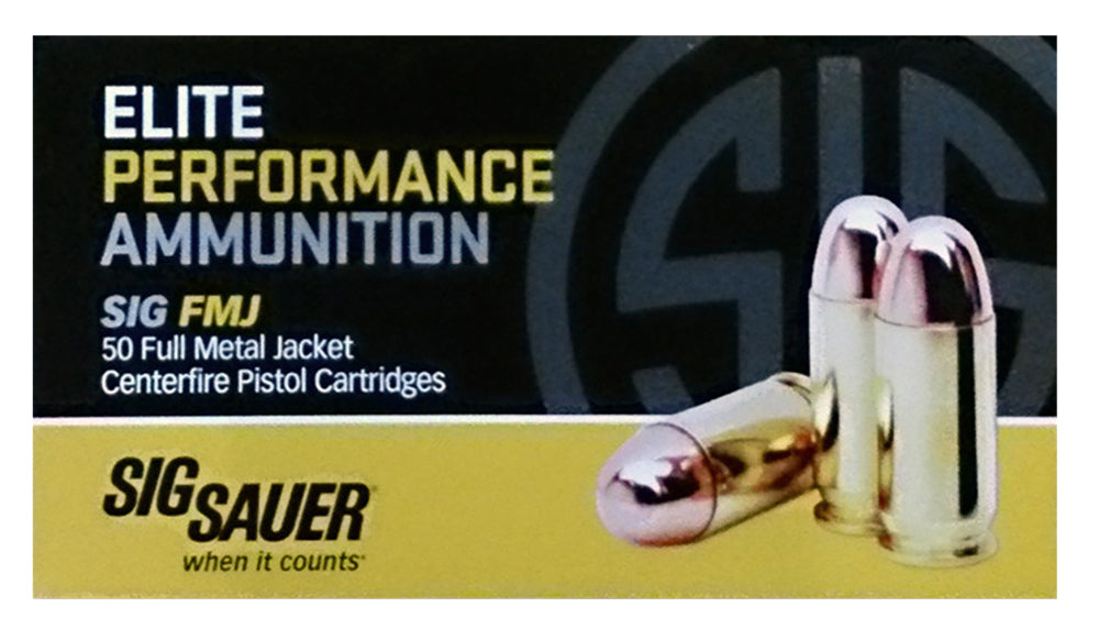 Sig Sauer E45BA350 Elite Ball 45 ACP 230 gr Full Metal Jacket 50 Round Box