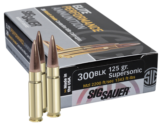 Sig Sauer E300A120 Marksman 300 Blackout 125 gr Open Tip Match 20 Round Box