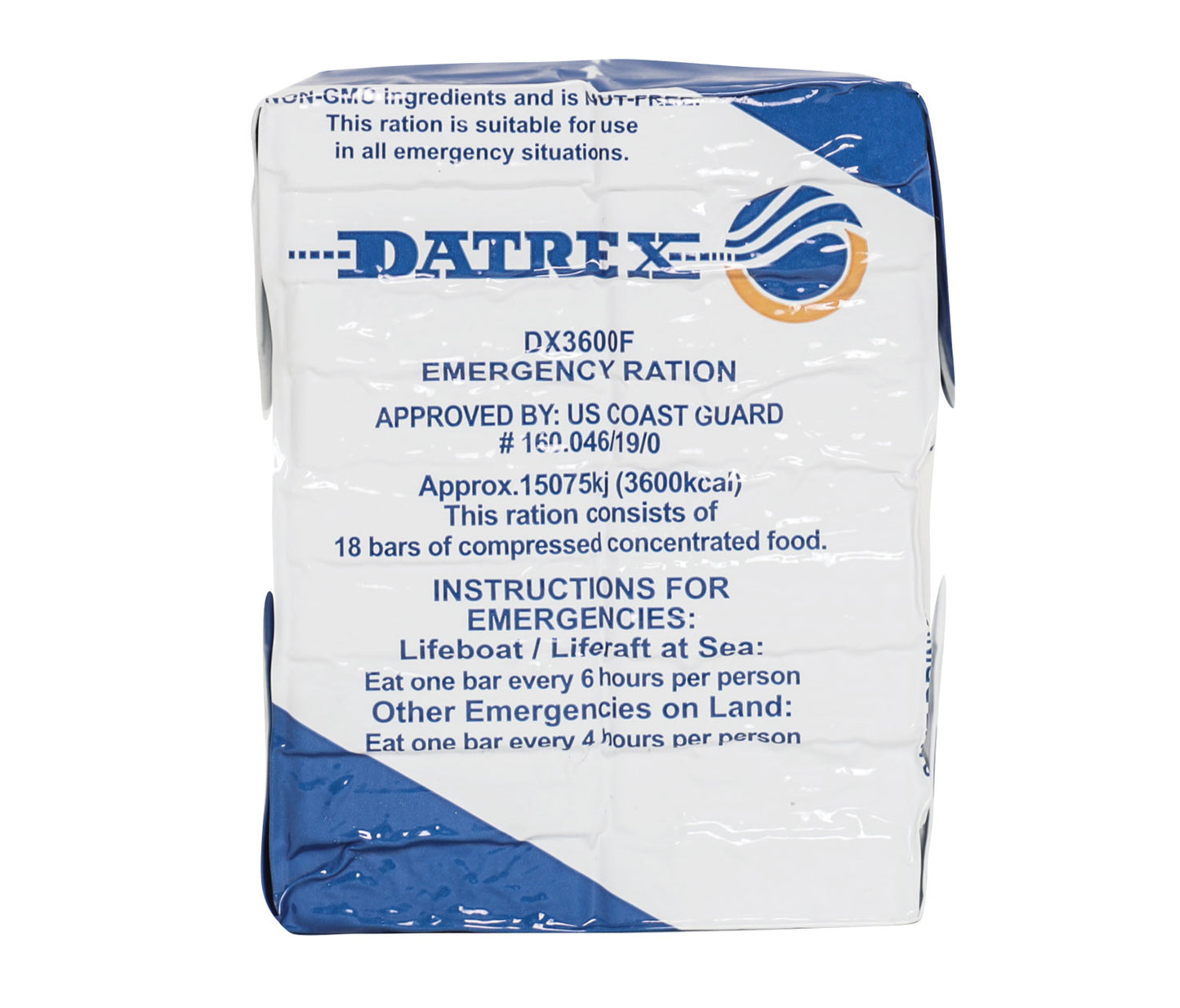 Datrex Blue 3600 Calorie Emergency Food Ration, 18 Bars