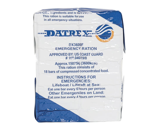 Datrex Blue 3600 Calorie Emergency Food Ration, 18 Bars