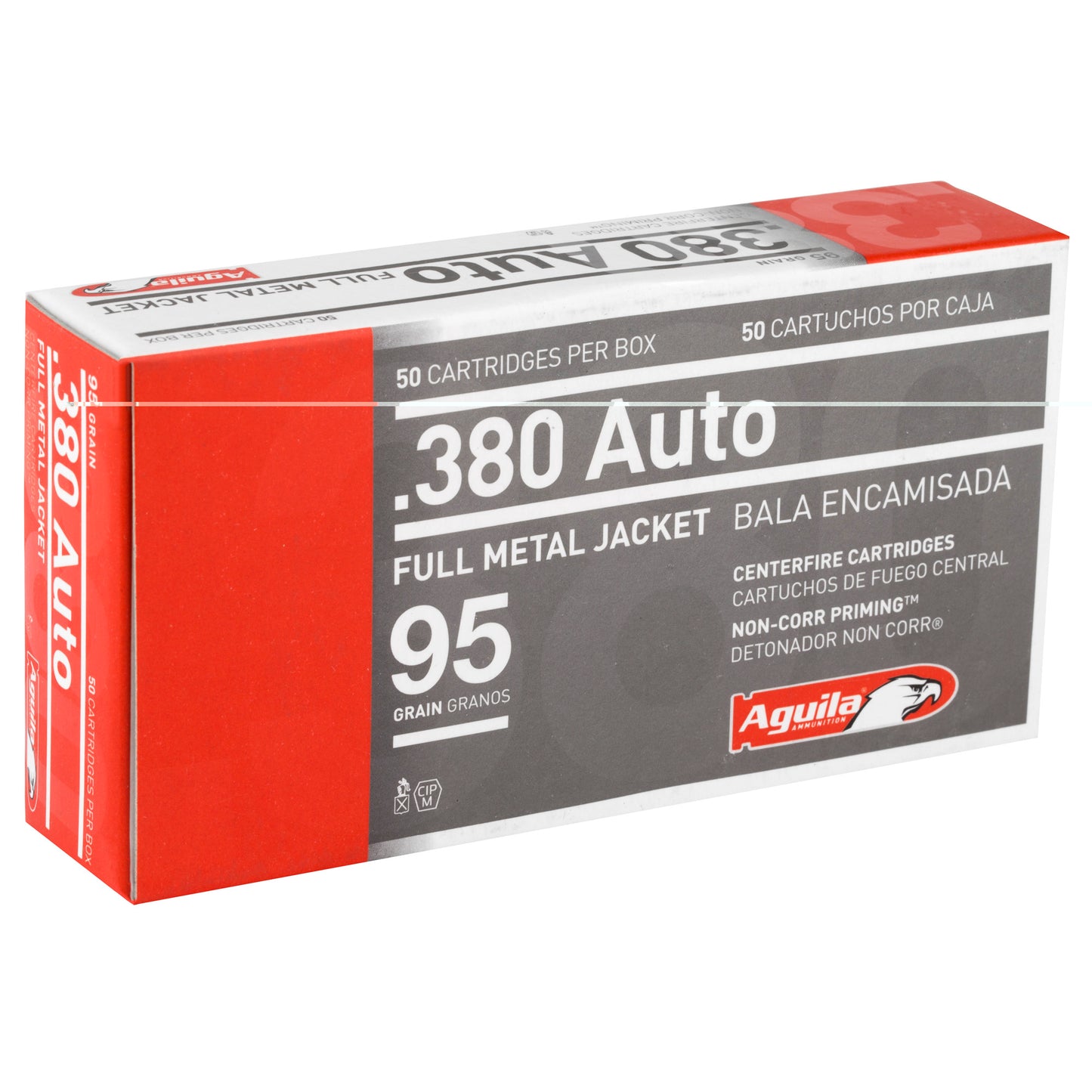 Aguila, .380 ACP, 95 Grain, Full Metal Jacket, 50 Round Box