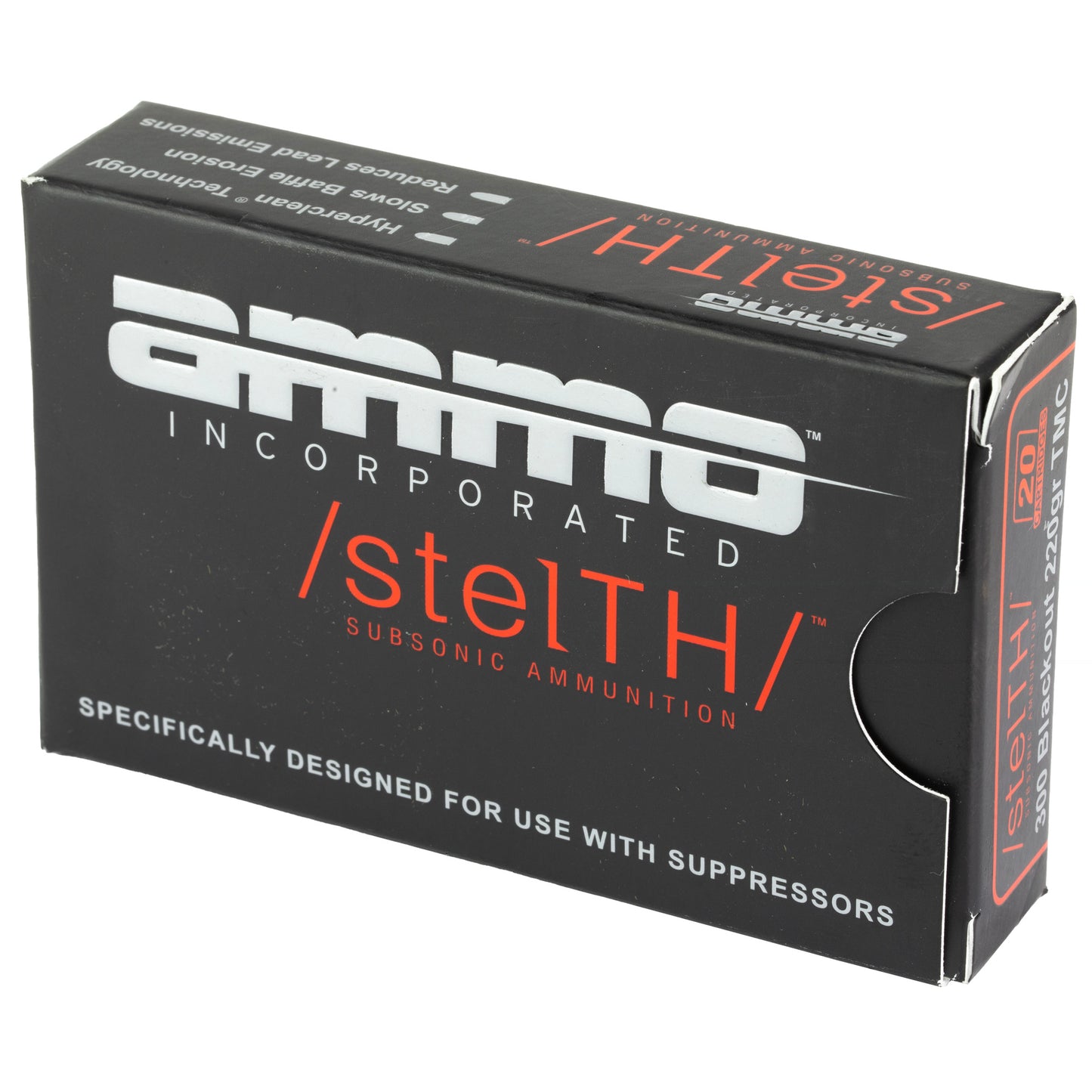 Ammo Inc, Subsonic, .300 Blackout, 220 Grain, Total Metal Coating, 20 Round Box