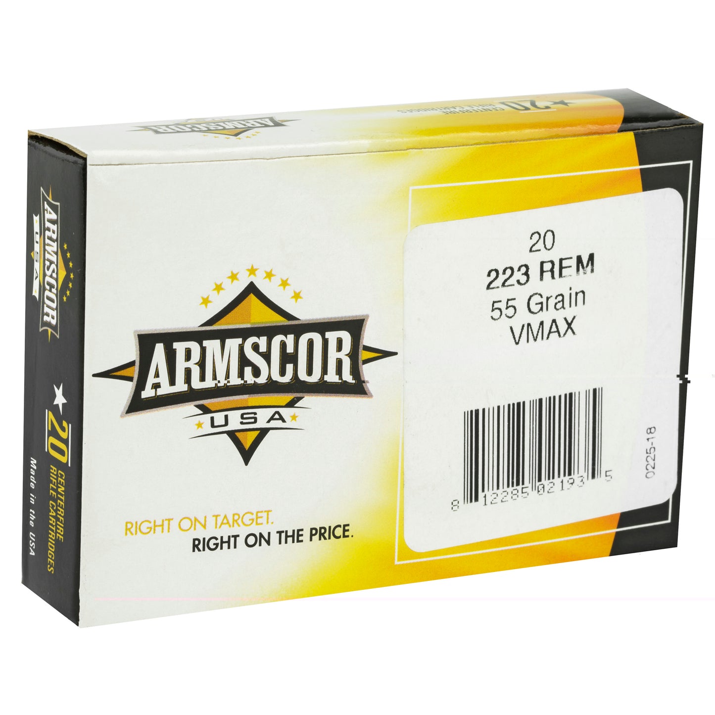 Armscor, 223 Rem, 55 Grain, V-Max, 20 Round Box