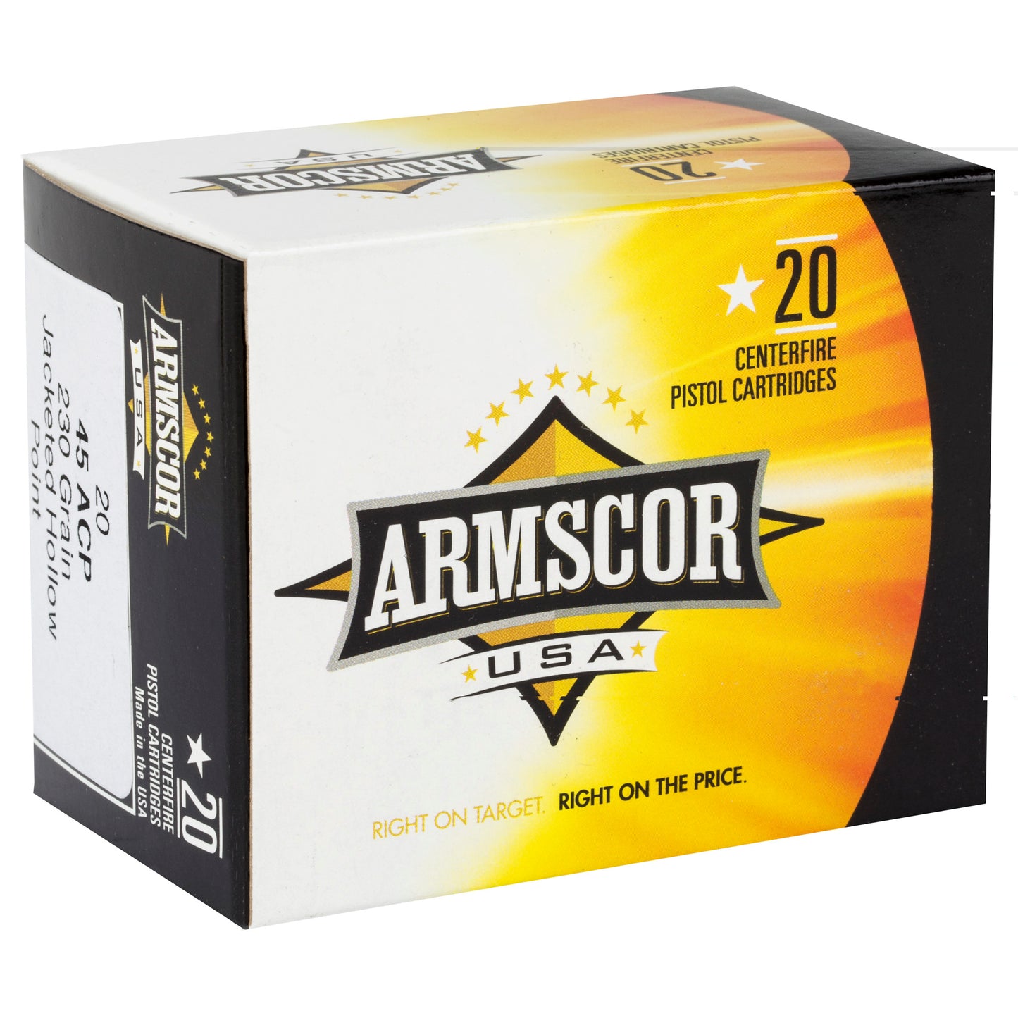 Armscor, .45 ACP, 230 Grain, Jacketed Hollow Point, 20 Round Box