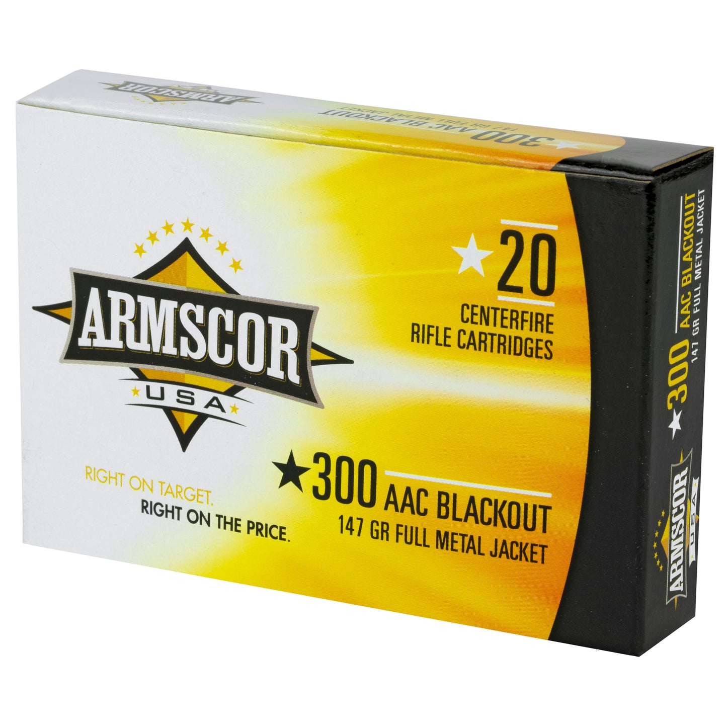 Armscor, .300 AAC Blackout, 147 Grain, Full Metal Jacket, 20 Round Box