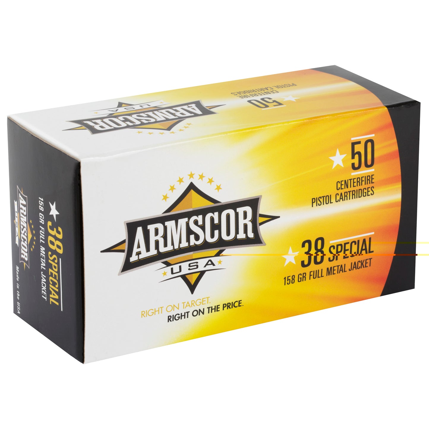 Armscor, .38 Special, 158 Grain, Full Metal Jacket, 50 Round Box