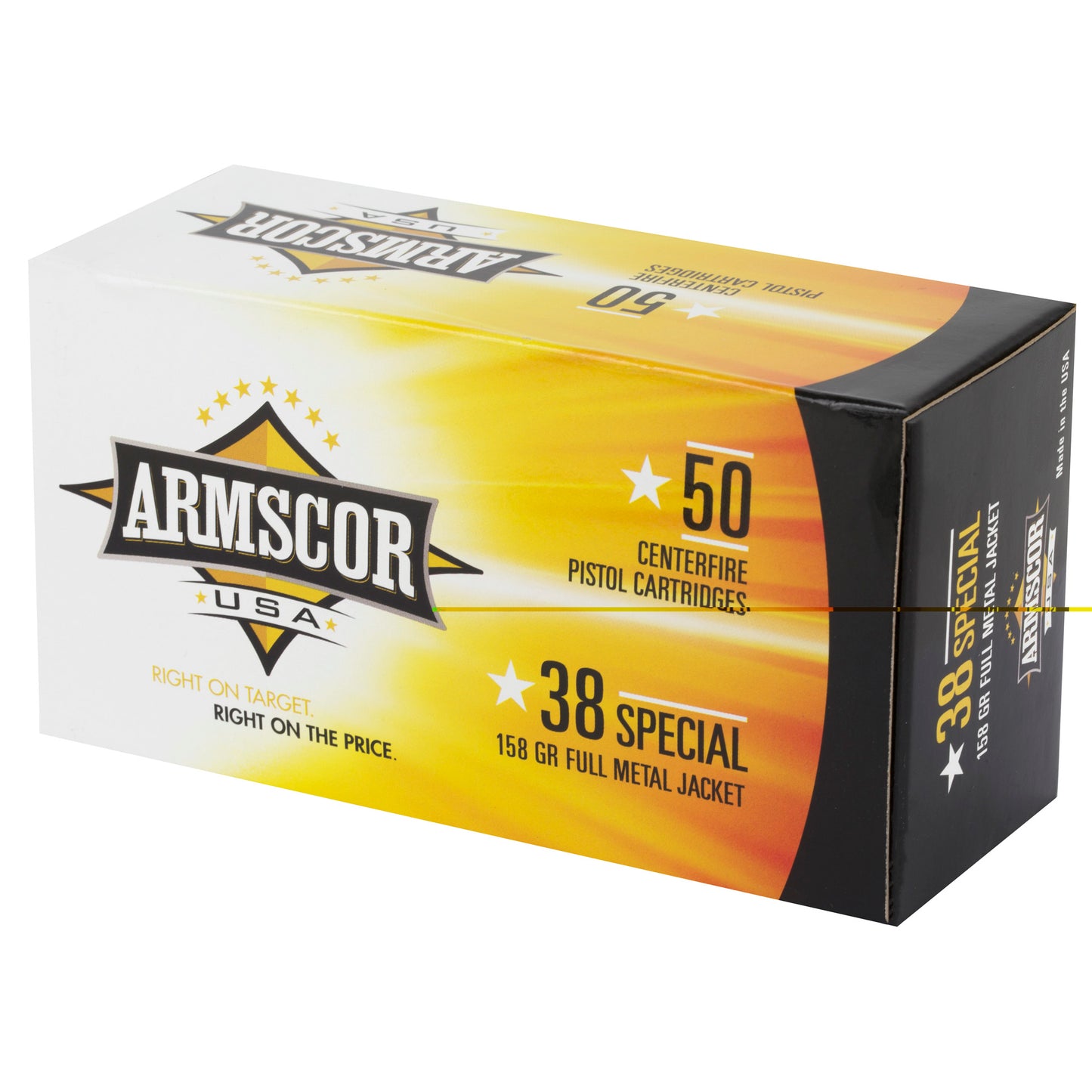 Armscor, .38 Special, 158 Grain, Full Metal Jacket, 50 Round Box