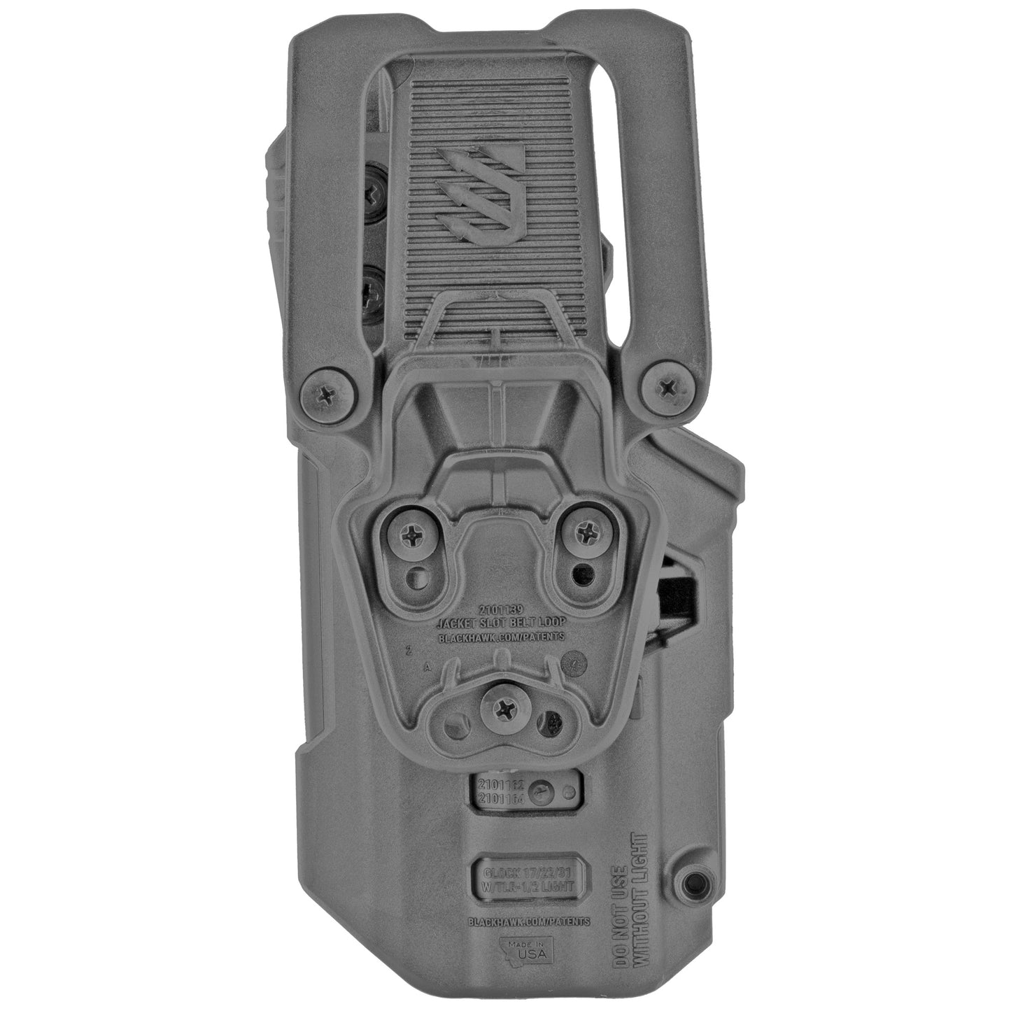 BLACKHAWK, T-Series L3D, Duty Holster, Right Hand, Black Finish, Fits Glock 17/22/31 With TLR1/TLR2, Includes Jacket Slot Belt Loop