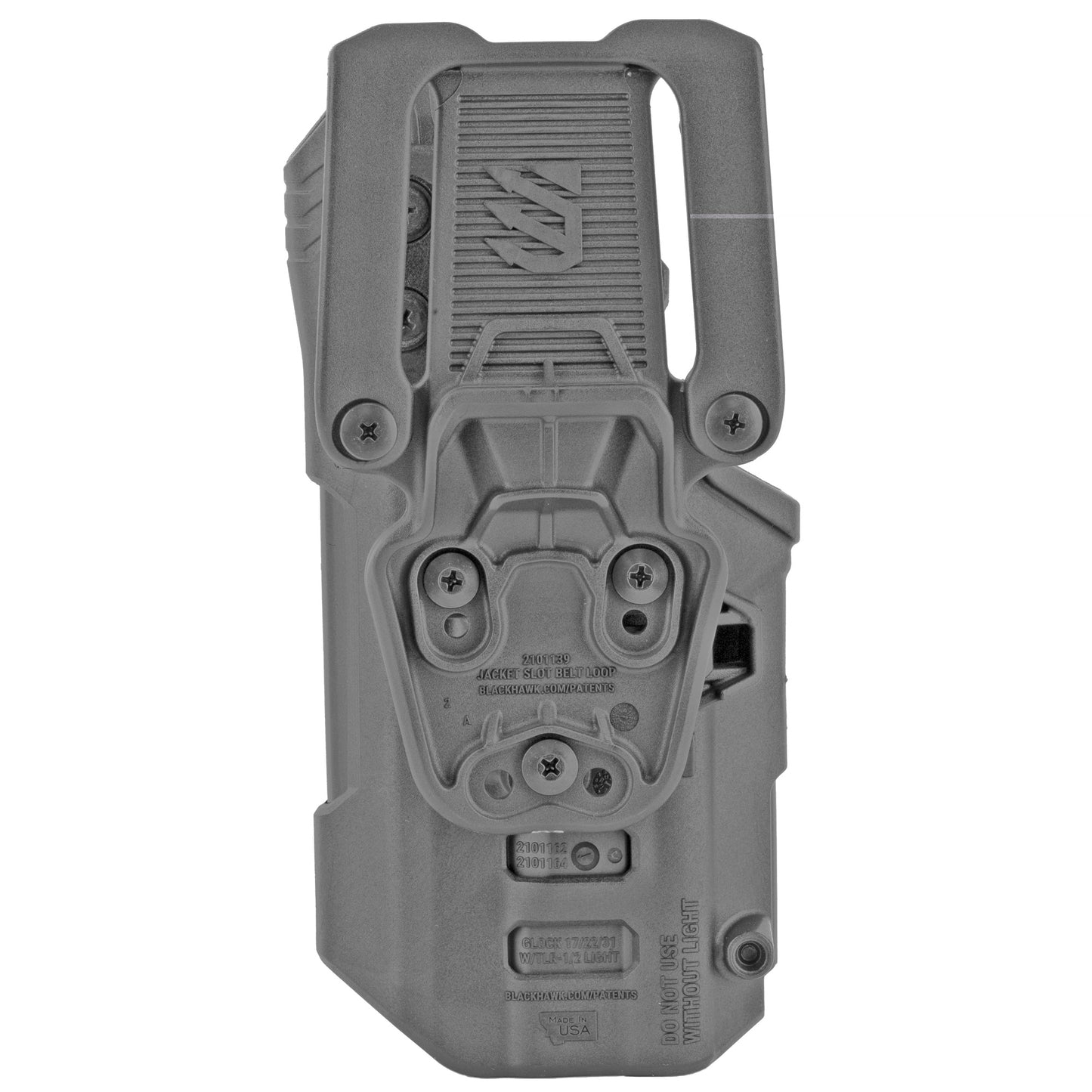 BLACKHAWK, T-Series L3D, Duty Holster, Right Hand, Fits Glock 17/22/31 With TLR1/TLR2, Includes Jacket Slot Belt Loop, Black Basketweave Finish