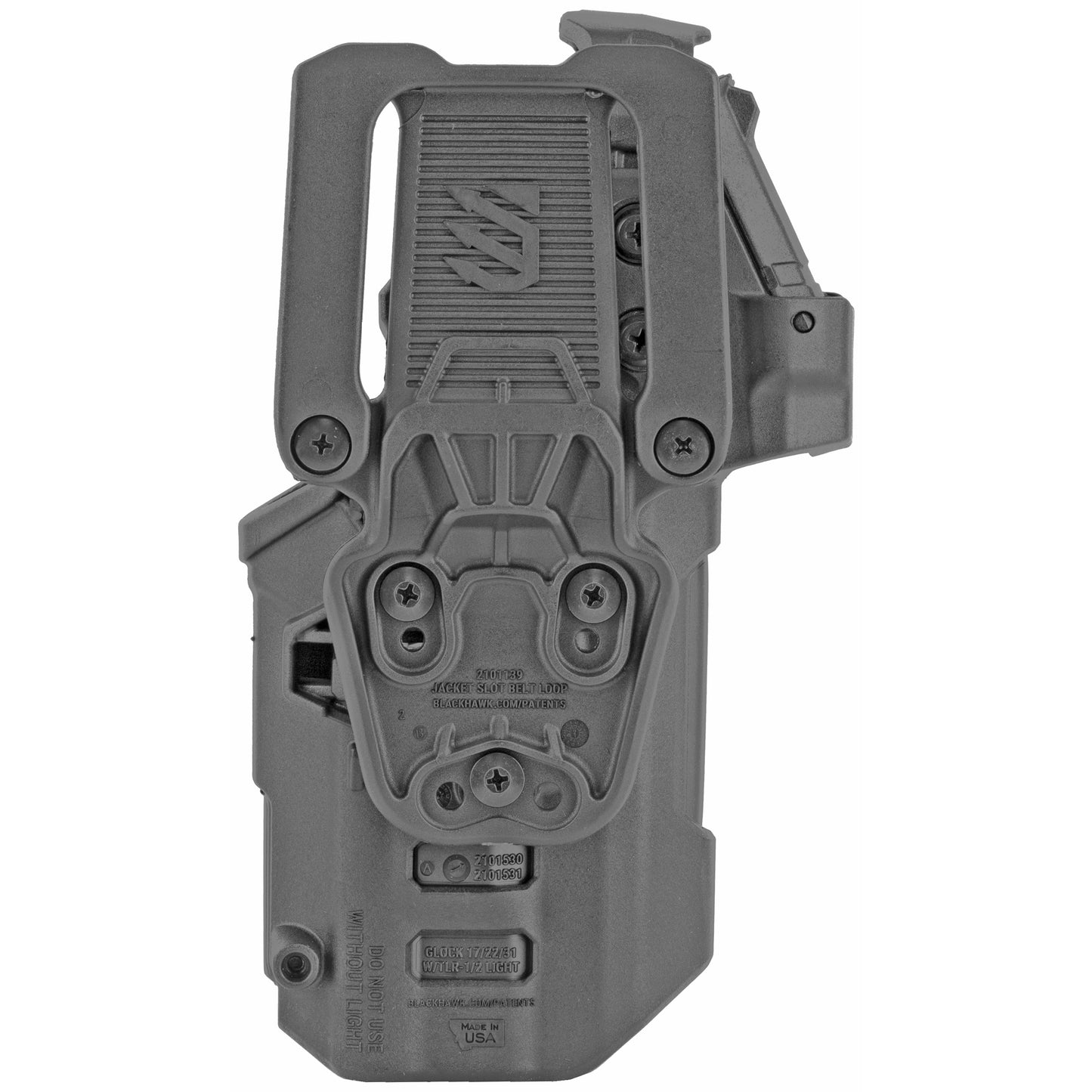 BLACKHAWK, T-Series L3D RDS, Duty Holster, Left Hand, Black Finish, Fits Glock 17/22/31 With TLR1/TLR2, Includes Jacket Slot Belt Loop