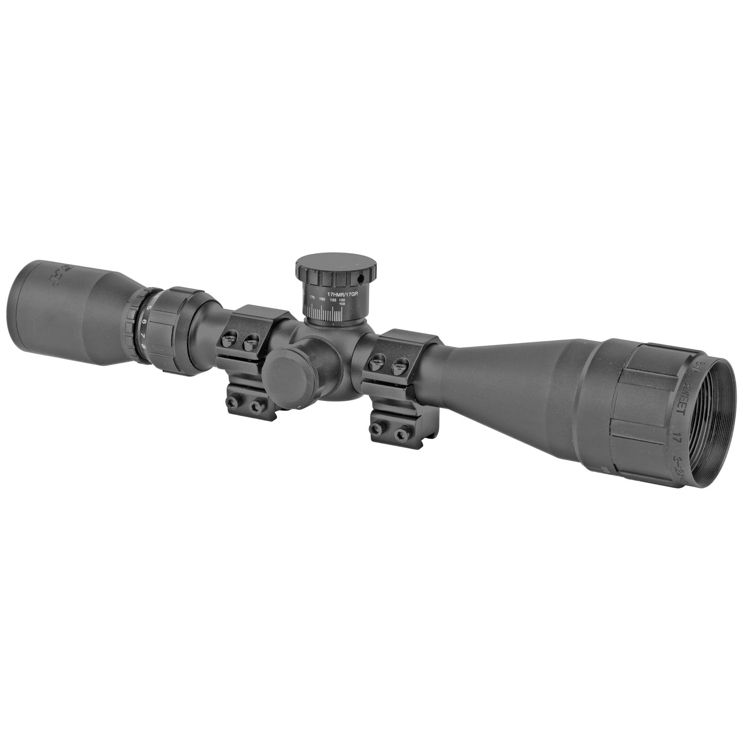 BSA Optics, Sweet 17, Rimfire Scope, 3-12X40mm, 1" Maintube, 30/30 Duplex Reticle, Black, Designed for 17 HMR