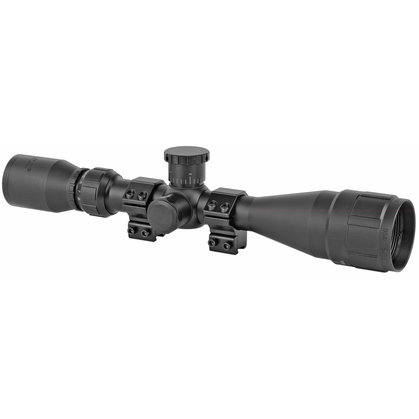 BSA Optics, Sweet 22, Rimfire Scope, 4-12X40mm, 1" Maintube, 30/30 Duplex Reticle, Black Color, Designed for 22LR