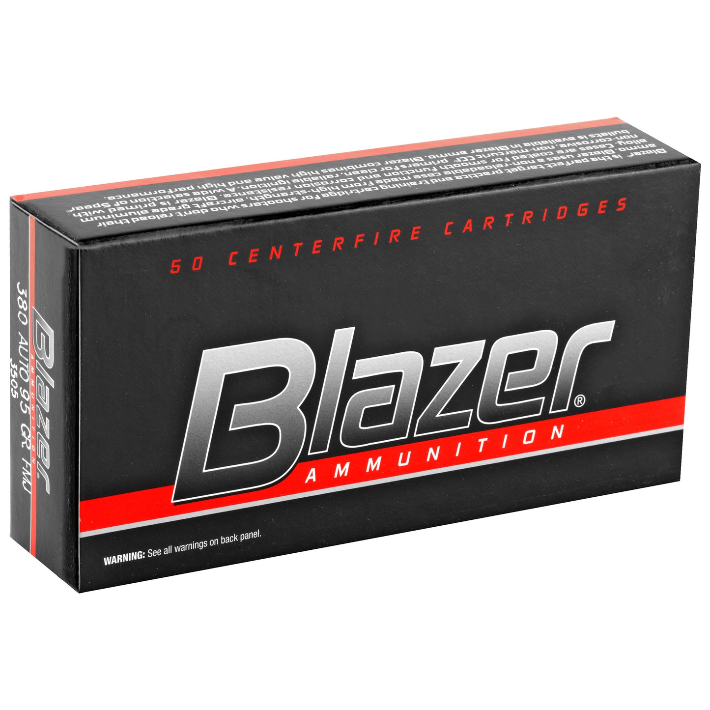 Blazer, .380 ACP, 95 Grain, Full Metal Jacket, 50 Round Box