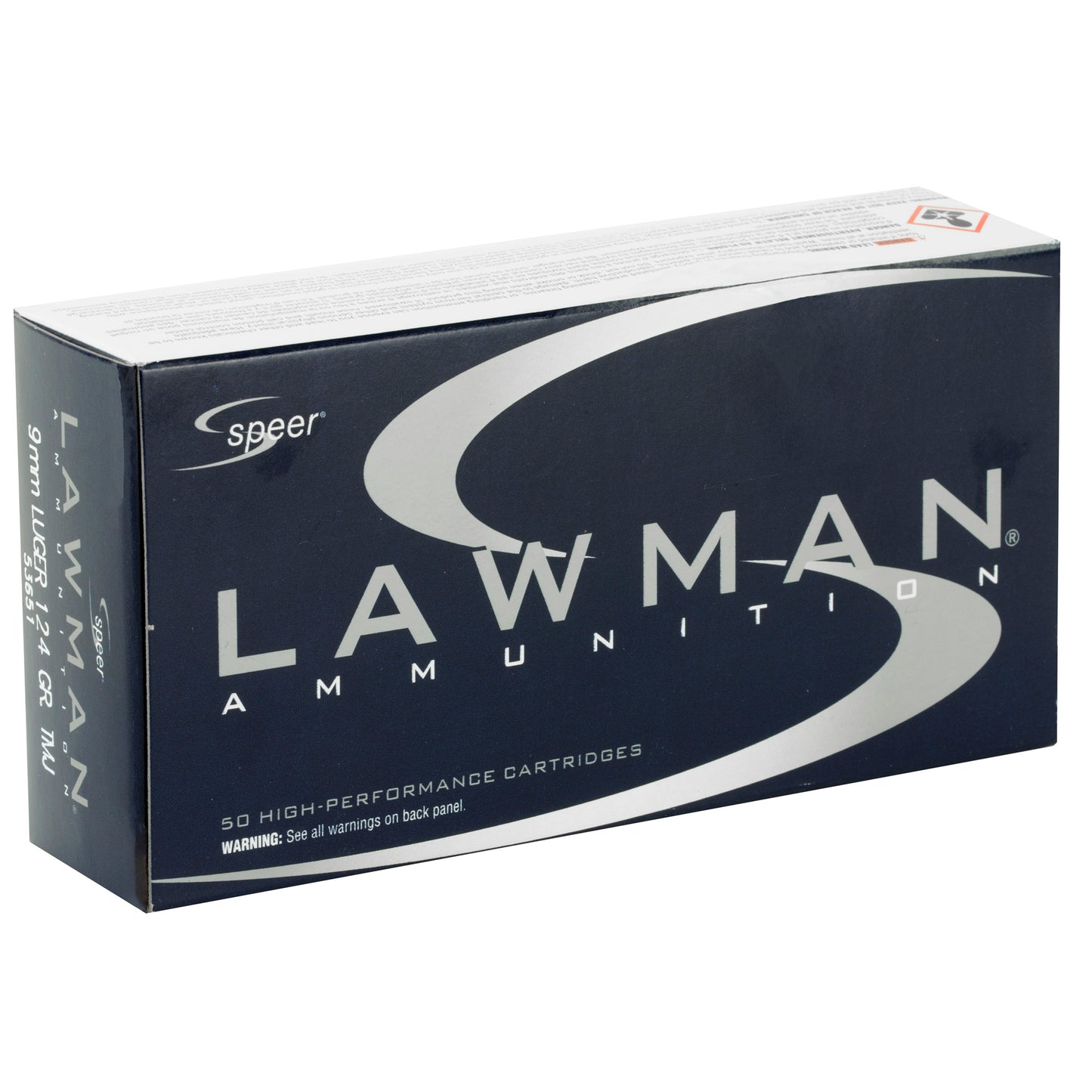 Speer, Lawman, 9mm, 124 Grain, Total Metal Jacket, 50 Round Box