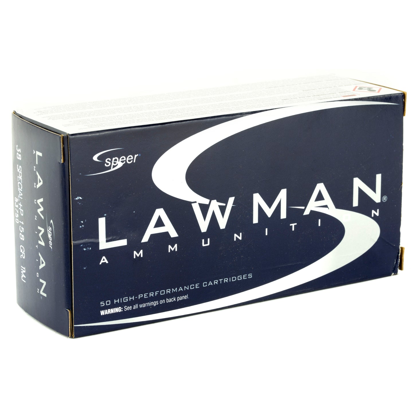 Speer, Lawman, 38 Special, 158 Grain, Total Metal Jacket, +P, 50 Round Box