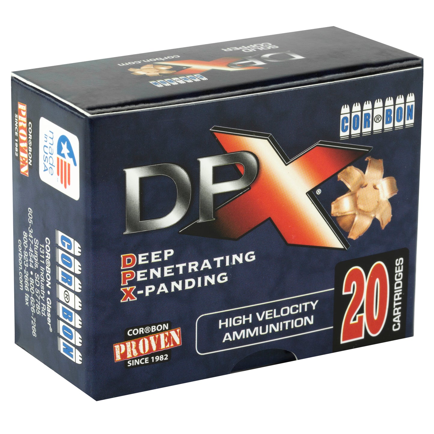 CorBon, Deep Penetrating X Bullet, 380ACP, 80 Grain, Barnes X, 20 Round Box