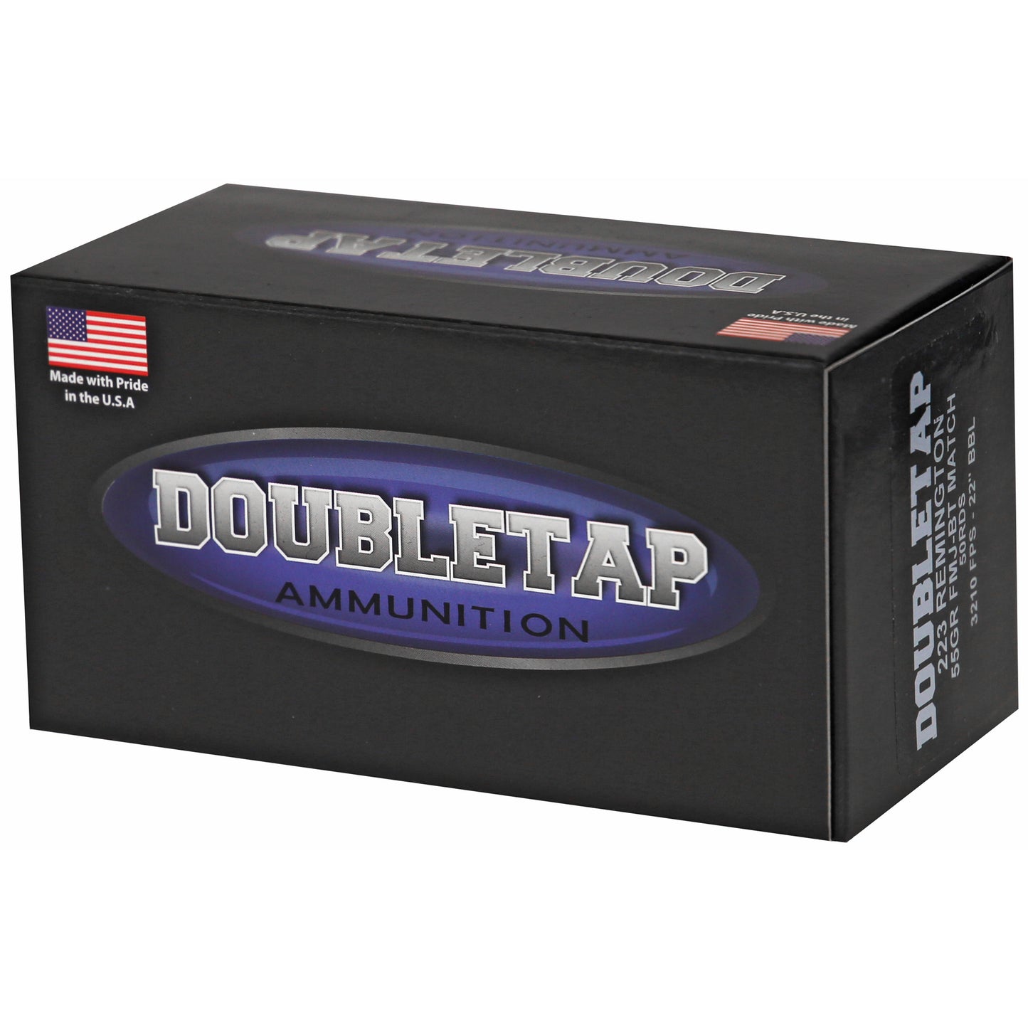 DoubleTap Ammunition, Target, 223 Remington, 55 Grain, FMJ Boat Tail, 50 Round Box