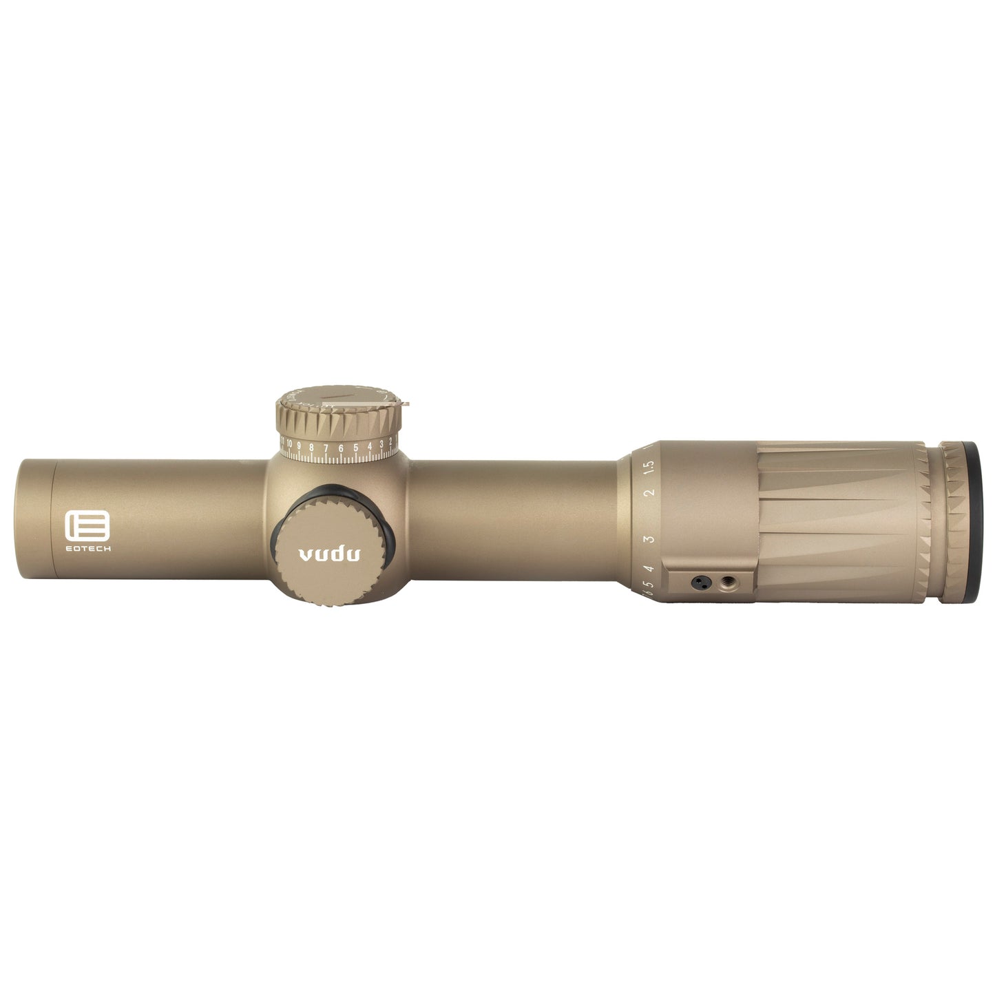 EOTech, Vudu, 1-10X28 First Focal Plane, Rifle Scope, 34mm Tube, SR4 Illuminated MOA Reticle, Tan